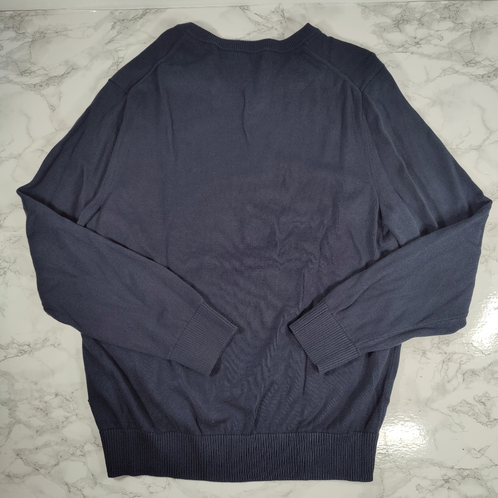 Nautica Navy V Neck Sweater Size Large - Picture 3 of 5